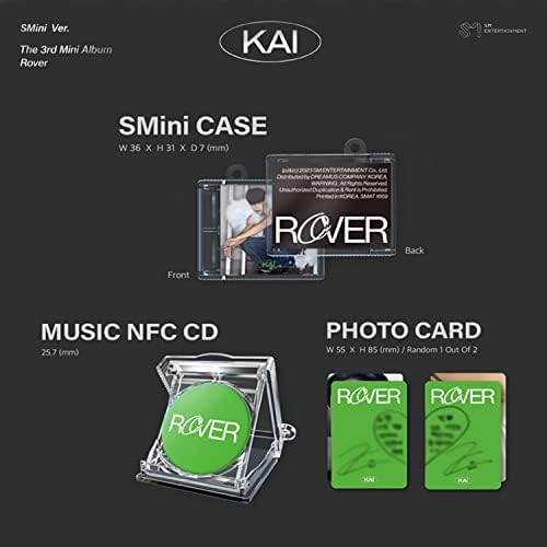 Exo Kai - אלבום מיני שלישי [Rover] חבילה + מארז Smini + CD NFC CD + כרטיס צילום + 2 צילום נוסף